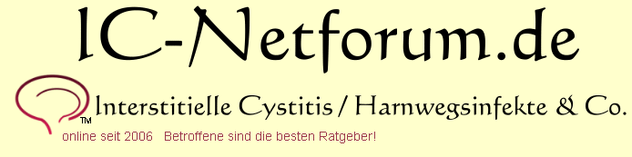 IC-Netforum für Interstitielle Cystitis und bakterielle Harnwegsinfekte (Blasenentzündung) Die Interstitielle Zystitis (IC) ist eine chronische Entzündung der Blasenwand, die mit Schmerz und Harndrang verbunden ist